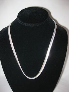   Sterling Silver Flat Oblate Snake Chain Men Necklace 6MM 20 Long
