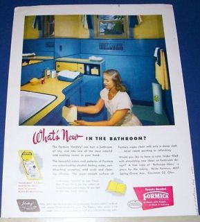 1950 formica vanitory bathroom ad servel refrigerator 