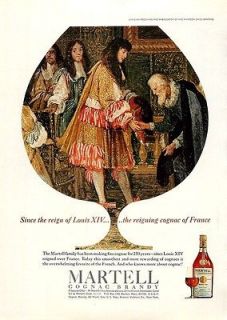 1965 martell cognac brandy king louis xiv france art ad