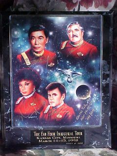 Newly listed STAR TREK FAB AUTOGRAPHED PLAQUE,UHURA,S​COTTY,SULU 