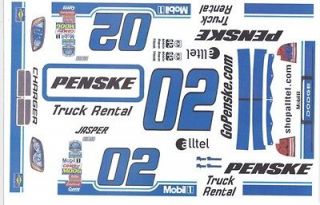 Newly listed #02 Ryan Newman Penske Truck 1/64th HO Scale Decal Slot 