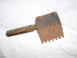 Primitive Meat Tenderizer with Wood Handle Vintage Commercial & Home 