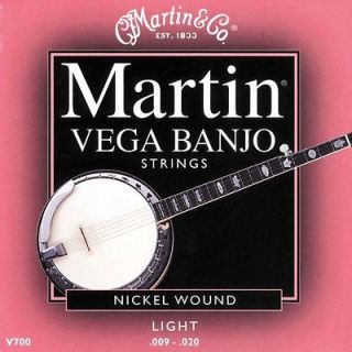 martin vega banjo strings v700 nickel wound 9 20 light