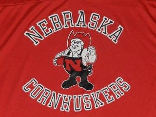 Vintage Nebraska Cornhuskers NCAA Football Jersey L Bike Made in USA