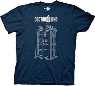 DOCTOR WHO TARDIS VECTOR GRAPHIC OFFICIALLY LICENSED T SHIRT SIZES S 