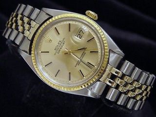 mens 2tone 14k gold stainless rolex datejust date watch 100