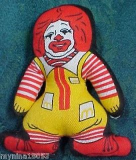 Vintage McDonalds Ronald McDonald Stuffy Doll Ornament