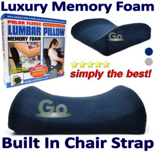 Memory Foam Lumbar Pillow Seat Cushion Support Lower Backache Back 