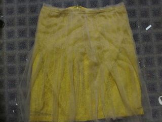 rodarte target yellow lace skirt w tulle sz 3