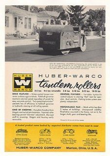 1960 sunnyvale ca huber warco tandem road roller ad time