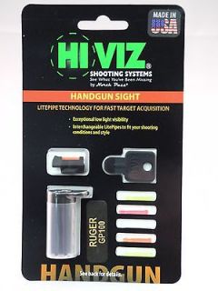 HiViz Fiber Optic Front Sight Set Ruger GP100 6 Color   GP2006   New 
