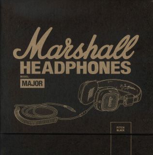 Marshall Major Pitch Black With Microphone On Ear Pro Stereo Headphone