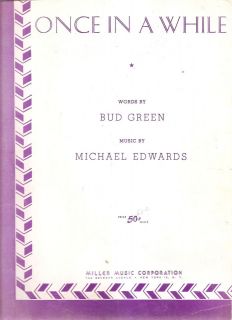 sheet music once in a while bud green michael edwards