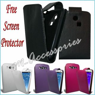   PU LEATHER CASE COVER POUCH FOR SAMSUNG MOBILE PHONES + SCREEN GUARD