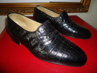 mauri black alligator loafers sz 6 for $ 200