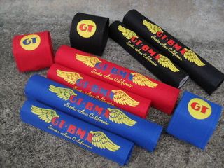 gt bmx old school color x 3 padsets black red blue from thailand time 