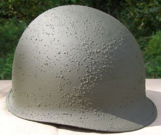 WWII M1 Helmet Mid/Late War SPRAY PAINT! Helmet Is NOT FOR SALE!