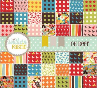 Oh Deer by MoMo Layer Cake MODA 40  10 x 10 Quilt Fabric Squares 