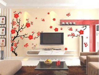 Charming Plum Blossom Flower Removable Wall Sticker Decor Decal Room 