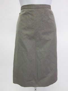 MOSCHINO CHEAP & CHIC Black White Houndstooth Knee Length Pencil Skirt 