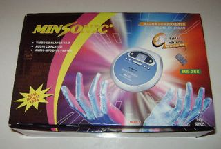 Portable Compact Video Audio CD Player  Disc Player Minsonic 