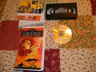   King 2 Simbas Pride childrens vhs and 1st movie soundtrack cd lot