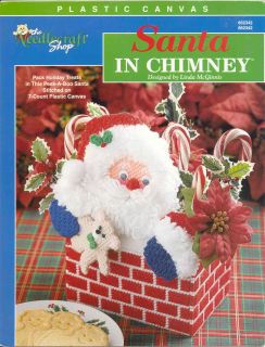 Santa in Chimney ~ plastic canvas pattern leaflet ~ Last One Left