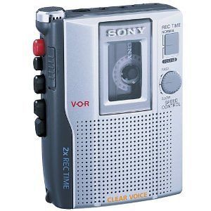 sony tcm 210dv standard cassette voice recorder time left $