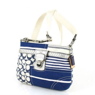 NWT Coach Poppy Patchwork Swingpack Bag in Blue Multicolor #47586