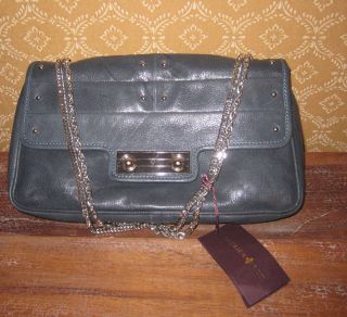 fab patrick cox blue leather chain strap hand bag bnwt