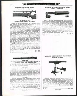 1948   52 ad Mossberg 20 Power Spotting Scope Telescope Marble Rifle