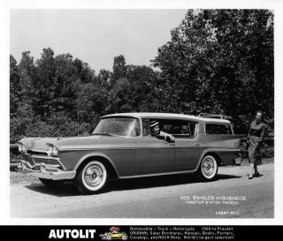 1958 rambler ambassador station wagon factory photo time left $