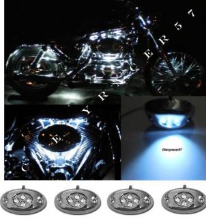  LED CHROME MODULES MOTORCYCLE CHOPPER FRAME NEON GLOW LIGHTS PODS KIT