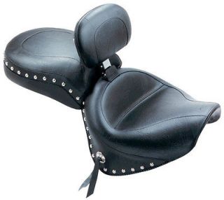 MUSTANG 79190 WIDE TOURING STUDDED SEAT W/DRIVER BACKREST YAMAHA 