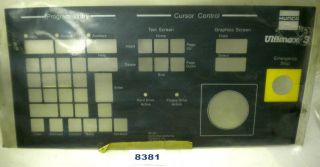 8381) Hurco Ultimax 3 Front Panel Membrane Overlay CNC (8381)