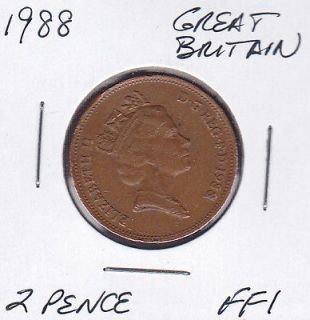 1988 great britain 2 pence world coins lot ff1 returns accepted within 