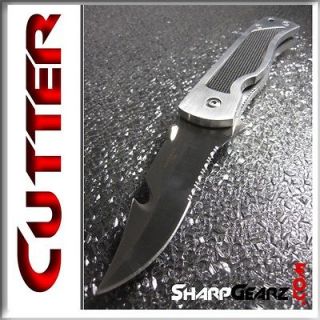 Spring Assist Assisted Knife w/ GUTHOOK & AUTO automatic blade lock 