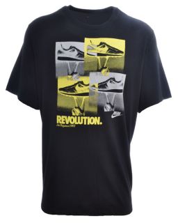 Nike Mens Black Revolution Air Pegasus 1983 T Shirt XL   Casual Top 