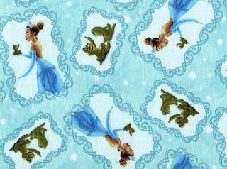 yds Disney The Princess and the Frog Aqua Cotton Fabric by Thomas 