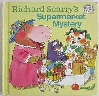 Richard Scarry Supermarket Mystery Vintage Childrens Book 1969 HB