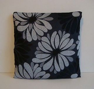   Silver Flower Couch Sofa Decorative Throw Pillow Case Cushion Cover