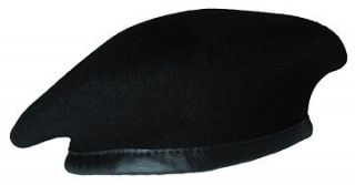 Black Wool Beret Cap WW2 Soldier   Repro All Sizes Army German British 
