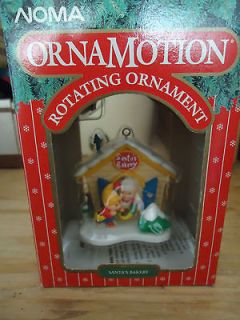 Noma Ornamotion Santas Bakery Christmas Ornament 1989 in Original Box
