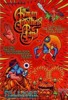 ALLMAN BROTHERS BAND FILLMORE POSTER Alvin Younglood Hart Origin F234 