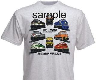 Norfolk Southern Southern Heritage Railroad Train T Shirts  Med, Lge 