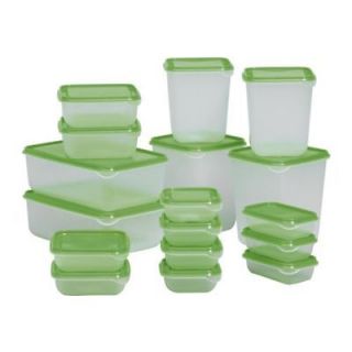 NEW IKEA FOOD SAVER STORAGE CONTAINERS PLASTIC SET OF 17 FREE BPA