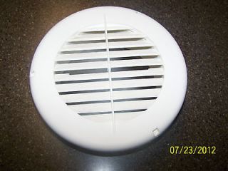 Round Lovered RV/Trailer AC Roof Vent Cover White