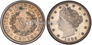 Cents, 1886, Liberty Nickel