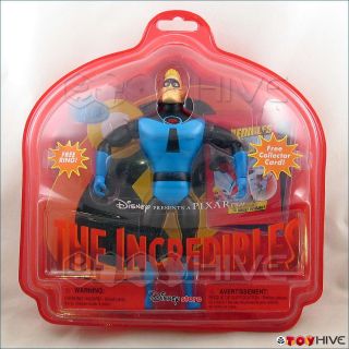   the Incredibles Mr. Incredible blue figure ring collector card worn