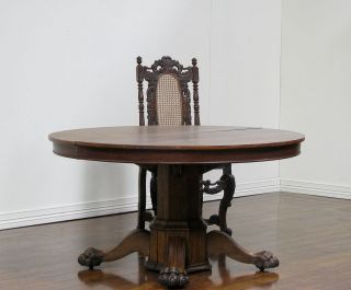 dk0210 antique american claw foot table time left $ 2960